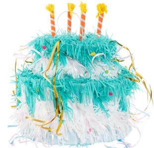 Пиньята складная, Торт и Свечи, 32*32 см, 1 шт. в упак. 