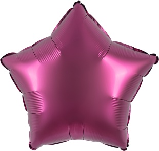 Шар (18''/46 см) Звезда, Бургундия, Сатин, 1 шт.